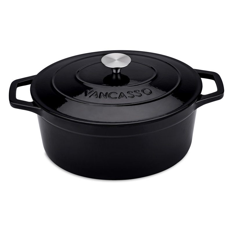 Vancasso NonStick Enameled Cast Iron Oval Dutch Oven & Reviews Wayfair